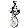 Silver Stone Pendants, Size: 45mm