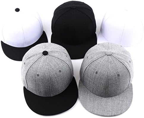 sujii AW MUJI Plain Hip Hop Boys Snapback Hat Trucker Baseball Cap All Grey