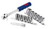 Rubbermaid 70310 Tough Tools 13 Piece Socket Set with 6 Socket 3/8-Inch and 5 Socket 10-Millimeter to 15-Millimeter Assortments