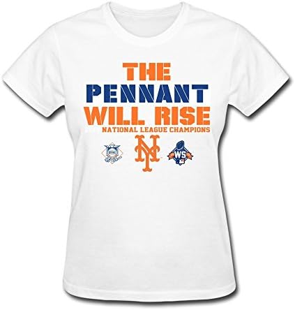 JIEN Women's New York Mets 2015 National League Champions AC Locker Room T-shirt XL White