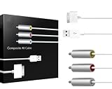 Brand New Composite Av Tv Rca Video Cable For Apple Iphone, Ipod Touch, Nano 4th Generation, Ipod Video, Ipod Photo With Firmware Version Up To V2.2