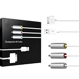 Brand New Composite AV TV RCA Video Cable for APPLE iPhone, iPod Touch, Nano 4th Generation, iPod Video, iPod Photo with FIRMWARE VERSION UP TO V2.2
