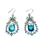 Blue Aqua Crystal Dangle Earrings Fashion Jewelry