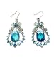 Blue Aqua Crystal Dangle Earrings Fashion Jewelry