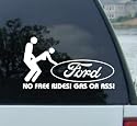 No Free Rides Decal for Ford Gt 500 40 Mustang Shelby Saleen Kr SVT Cobra Mach 1 Bullitt Roush Focus Flex Fusion Probe Expedition Excursion F250 F350 F450 Taurus F150 Ranger Escort Explorer Focus