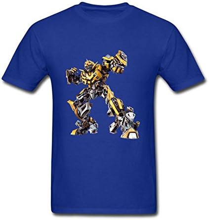 WUJIXIAN Men's Transformers Bumblebee T Shirt XL Royal Blue