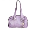 Elliott Luca Pearlized Leather Tote Bag with Charm Accents
