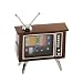 Small Miniature Mini Clock Retro Vintage Tv Television