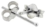  : Sterling Silver Teeny 1/32" (1.0 mm) Ball Earrings / Nose Studs.