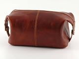 BROWN ITALIAN LEATHER TRAVEL DOPP DOBB DOB CASE (TL140349)