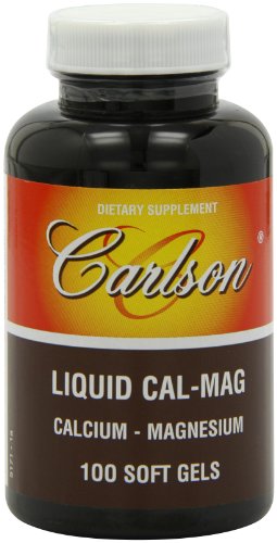 Carlson Labs Liquid Cal-Mag, Calcium with Magnesium, 100 Softgels