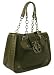 Versace 54 SV5BA3 80703 Green Embossed Leather Handbag