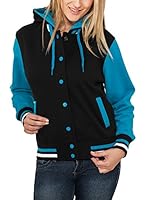 Urban Classics Chaqueta (Negro / Turquesa / Blanco)