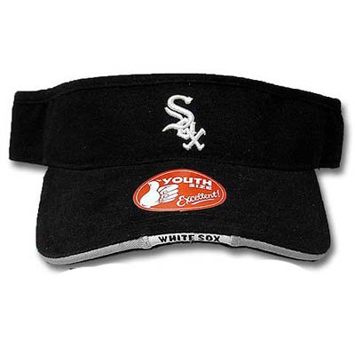 VISOR HAT MLB YOUTH CHICAGO WHITE SOX BLACK COTTON NEW