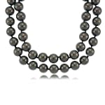 Tahitian Black Pearl Necklace Silver Pearlfection New