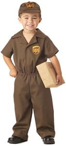 UPS Guy Boy's Costume, Large (4-6), One Color