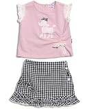 Le Top Romance Pink Lace Poodle Shirt & Skort Set