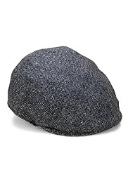 Pure Wool Herringbone Twill Flat Cap