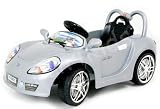 Kids Ride On Car Silver Sport Coupe Style Electric Battery Toy