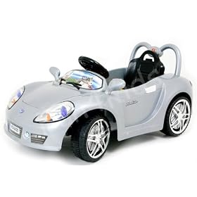 Kids Ride On Car Silver ASTON MARTIN Style Electric Battery Toy