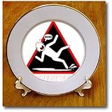 SLIPPERY DUDE diamond 3 for dark backgrounds - 8 Inch Porcelain Plate SLIPPERY DUDE diamond 3 for dark backgrounds - 8 Inch Porcelain Plate