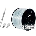 120dB Koaxial Antennen Kabel (STAKU) 4fach geschirmt 50m inclusive 8 Antennenstecker