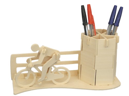 Childrens Toyshop  Toys : Racin-Bicyele Pen-Holder - Woodcraft Construction Kit