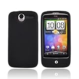 BLACK For HTC Desire Silicone Case Rubber Cover