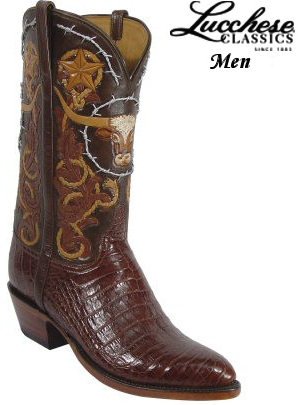 Lucchese Classics Hand Tooled Caiman #L1311 Mens
