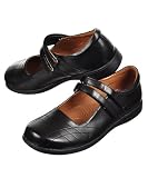 School Rider “Double Strap” Mary Jane Shoes (Big Girls Sizes 5 – 10) – black, 7.5 Reviews