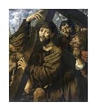 Christ Bearing The Cross by Jan Sanders Van Hemessen. Size 18.21 inches width by 21.75 inches height. High Quality Art Poster Print