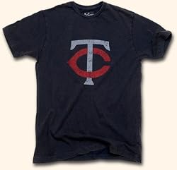 Minnesota Twins Retro Twin Cities TC Logo T-Shirt by Red Jacket