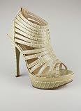 Strappy Stacked Platform Heel