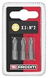 Facom スチールドライバービット 3個入り PH1 x 25mm EP101T.J3
