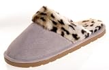 LAMO Sheepskin Womens Shoes Fleece Slippers Leopard Sand