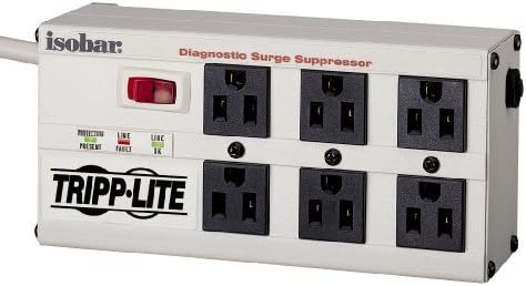 Tripp Lite ISOBAR6ULTRA Isobar Surge Protector Metal 6 Outlet 6ft Cord 3330 Joules PC, Personal Computer