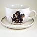   - 24oz Dog Breed Soup Mug and Saucer - Rottweiler