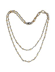 Natural Citrine Gemstone Strand Necklace Fashion Jewelry
