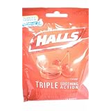 Halls Cherry Triple Soothing Action Advance Formula Cough Drops for Fast Relief 18 Ct. Freshlock Bag