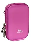 Produkt-Bild: RivaCase&reg; 7062 (PU) Kameratasche, Fototasche rosa/ baby pink (Hardcase - Hartschale) f&uuml;r Canon IXUS, Panasonic Lumix, Pentax Optio, Sony, Kodak, Nikon Coolpix, Samsung, Olympus Mju, Casio Exilim, FujiFilm FinePix, GE