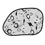 Stylish car black/white flower foldable sunshade- girls accessories