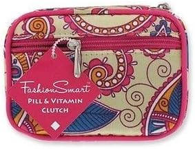 7 Day Weekly Pill Vitamin Medicine Travel Organizer Sorter Box in Zipper Case (Hacienda Magnta)