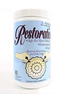 Restoration Hypoallergenic Powder to Clean Antique and Delicate Linens Safely 32 Ounce Tub- One
