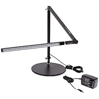 Koncept AR3000-W-MBK-DSK Z-Bar LED Desk Lamp, Warm Light, Metallic Black