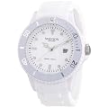 Madison New York Candy Time XL G4167/1 - Reloj anal�gico de cuarzo unisex, correa de silicona color blanco (agujas luminiscentes, cifras luminiscentes)