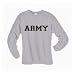 Athletic ARMY Long Sleeve T-Shirt - Military Style Physical Training T-Shirt in gray