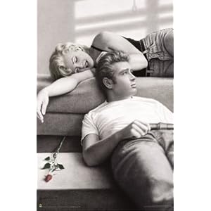 Flutesong, Marilyn Monroe and James Dean Art Poster Print by Paul Gasenhemier, 24x36