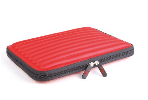 DURAGADGET Red Shock And Water Resistant Memory Foam Case For 10.1 Inch Tablets Including Haier Pad Maxi 10.1", Haier Pad Maxi 10.1", I-Onik TP9,7-1500DC, I-Onik TP9,7-1200QC, Intenso 10,1" TAB 1004
