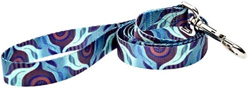 Dutch Dog Amsterdam Fashion Dog Leash, 5-Feet, Aqua Flora