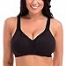 La Isla Women's Cotton Full Coverage Wirefree Non-padded Lace Trim Plus Size Bra